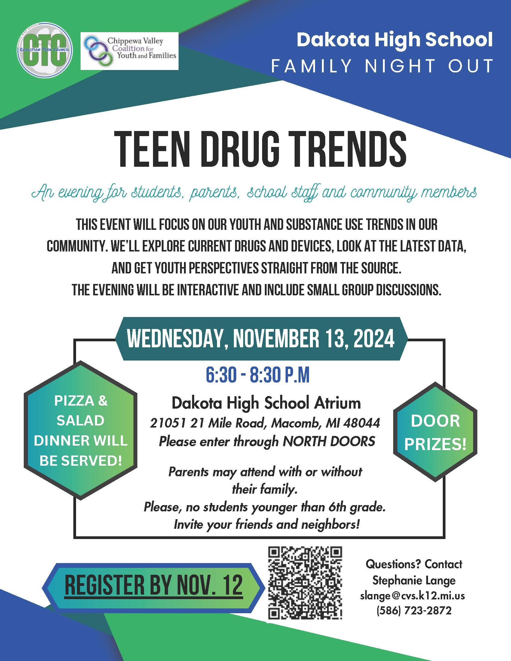 Teen Drug Trends event flyer 11-13-24