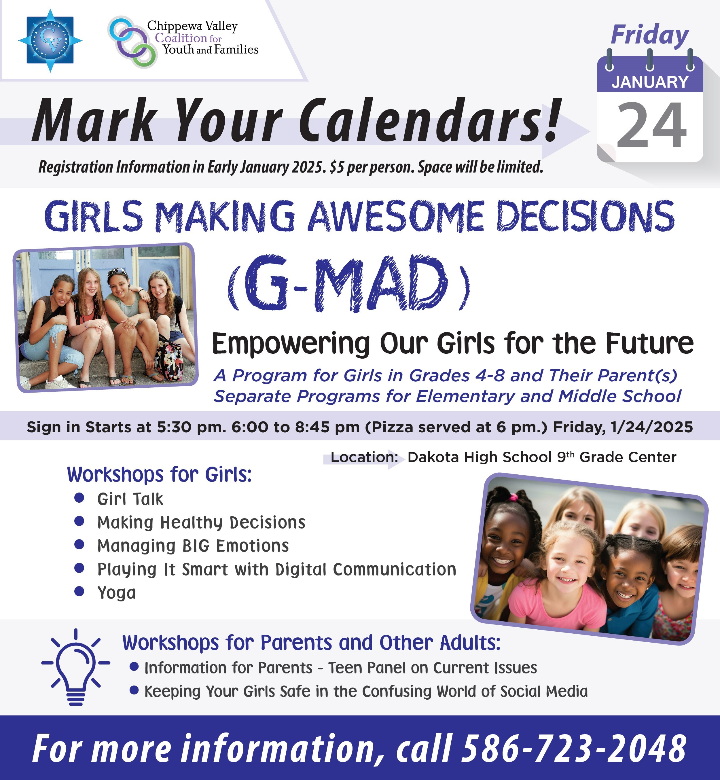 Girls Making Awesome Decisions Save the date 1-24-24